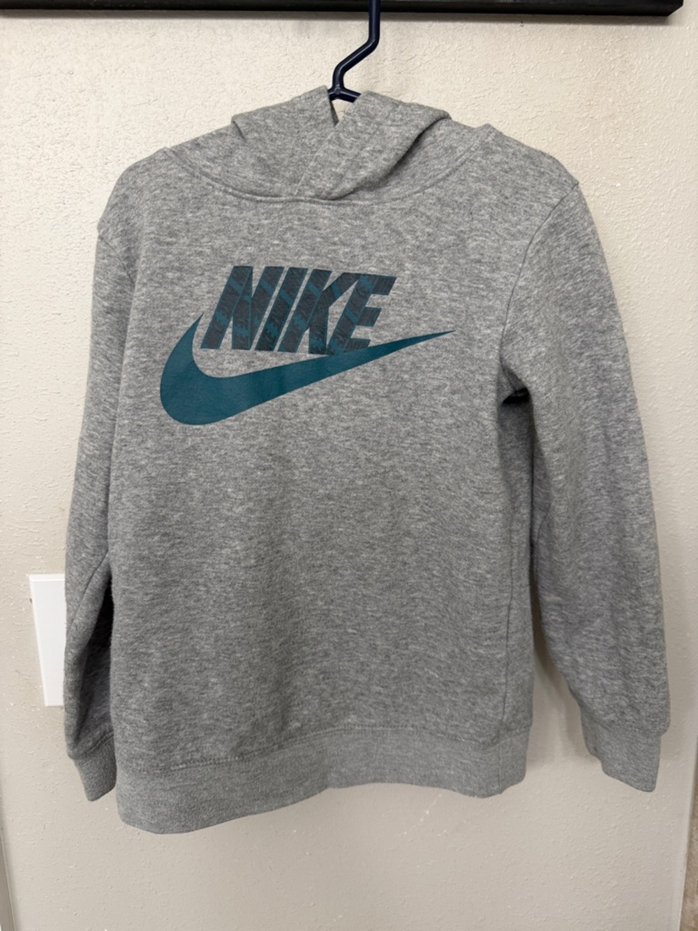 Nike Grey Crewneck Sweatshirt with Teal Logo